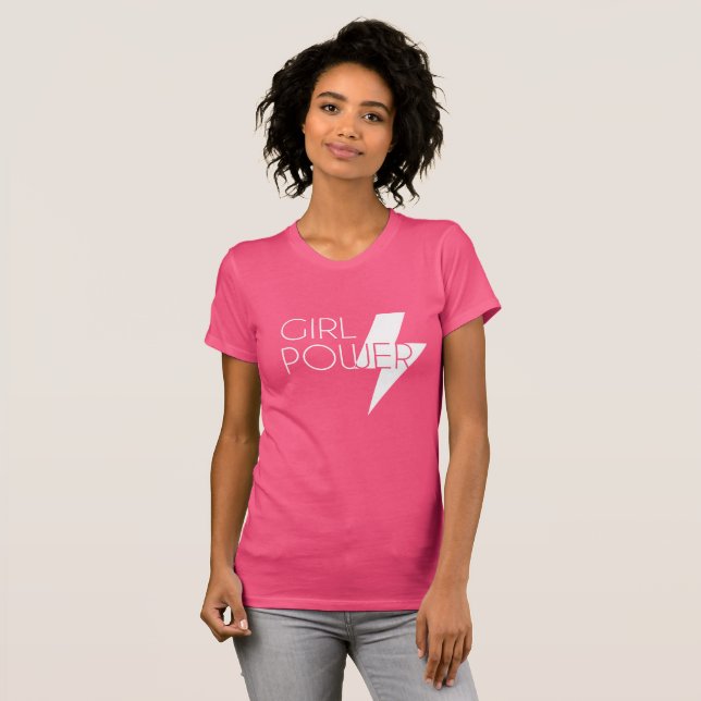 Camiseta Chica Power Guay Diseño SVG en blanco y elegante (Anverso completo)