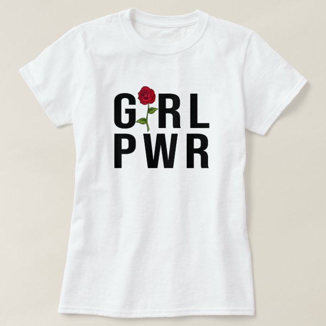 Camiseta Chica Power Moderno Feminist Bold GRL PWR (Diseño del anverso)