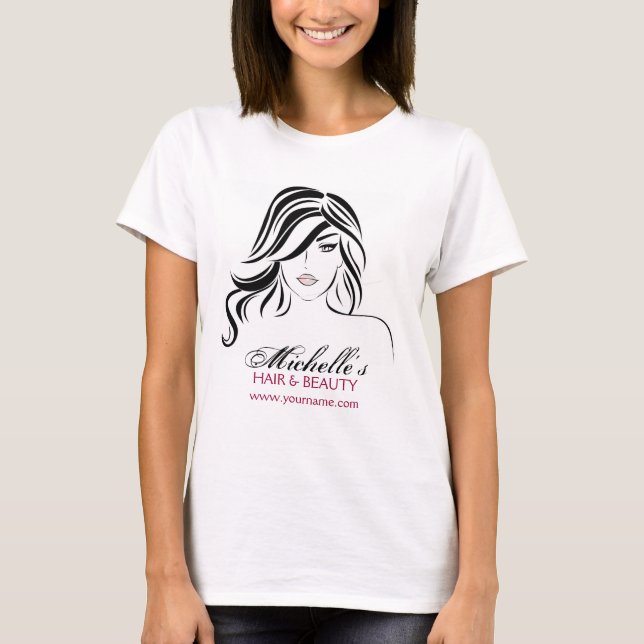 Camiseta Chica precioso con el icono del maquillaje del (Anverso)