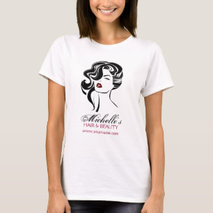 Camiseta Chica precioso con el icono del maquillaje del