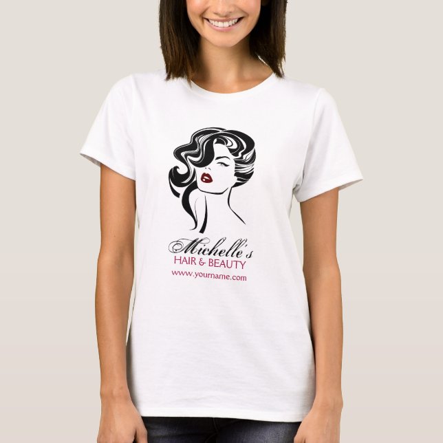 Camiseta Chica precioso con el icono del maquillaje del (Anverso)