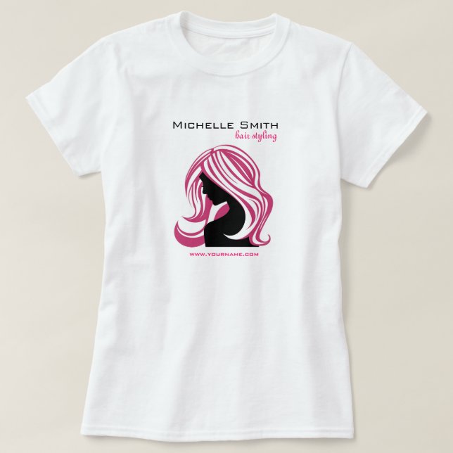 Camiseta Chica precioso con el marcado en caliente rosado (Diseño del anverso)
