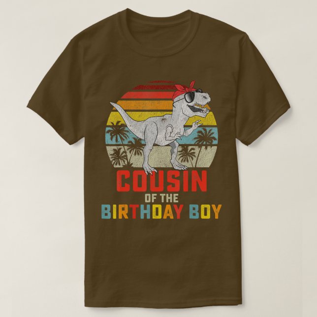 Camiseta Chica primo de dinosaurio del niño cumpleaños coin (Diseño del anverso)