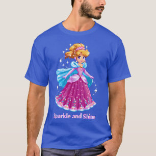 Camiseta Chica Princesa de Anime de Arte de Piel