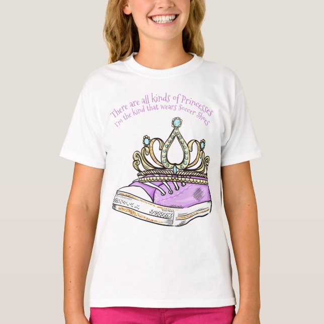 Camiseta Chica Princesa de Fútbol (Anverso)