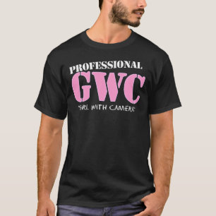 Camiseta Chica profesional con la cámara