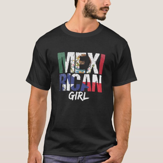 Camiseta Chica puertorriqueña mexicana mexicana en Puerto R (Anverso)
