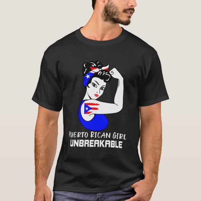 Camiseta Chica puertorriqueño inquebrantable (Anverso)