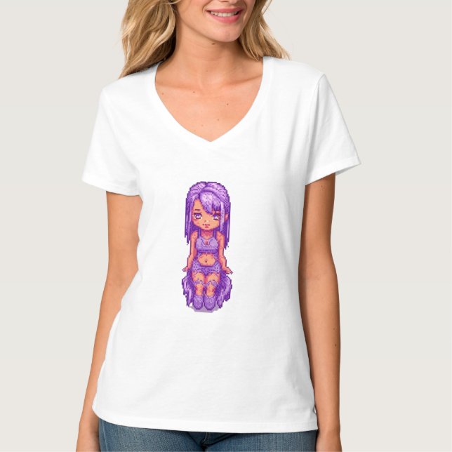 Camiseta Chica púrpura (Anverso)