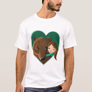 Camiseta Chica que abraza el oso