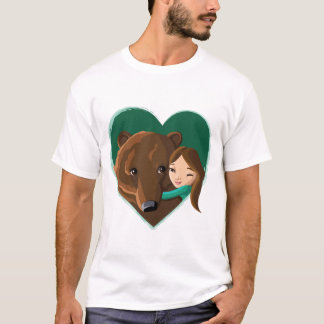 Camiseta Chica que abraza el oso
