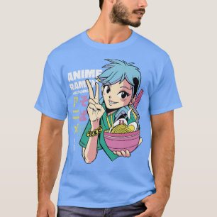 Camiseta Chica Que Ama A Anime Ramen Y Esbozo 121