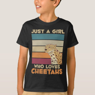 Camiseta Chica que ama a Cheetahs Wild Animal Cat lover
