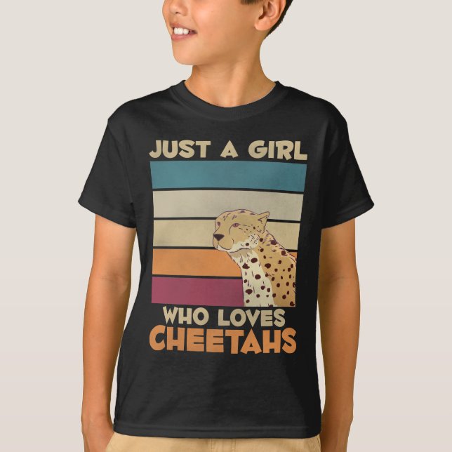 Camiseta Chica que ama a Cheetahs Wild Animal Cat lover (Anverso)