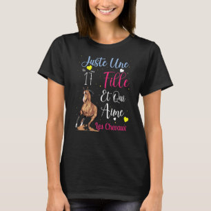 Camiseta Chica que ama a Chica de caballos 17 años cumpleañ