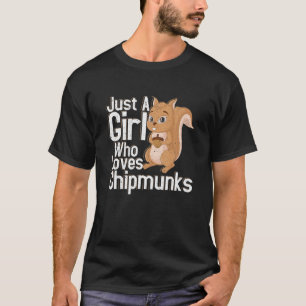 Camiseta Chica que ama a Chipmunks Animal Lover Wildlife Hi