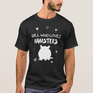 Camiseta Chica que ama a Hamsters pequeño Mascota Rodent