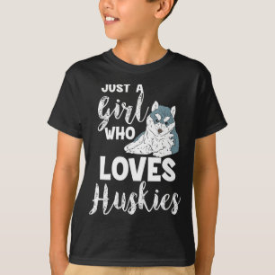 Camiseta Chica que ama a los Huskies Siberian Husky Dog Lov