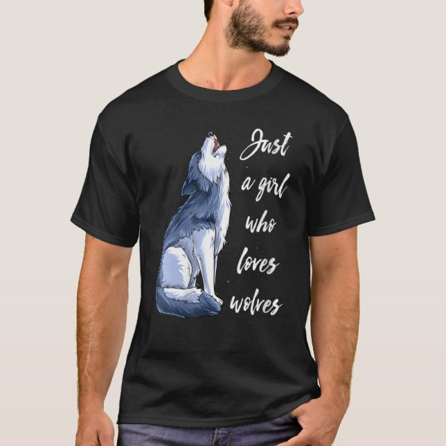 Camiseta Chica que ama a los lobos 4 (Anverso)