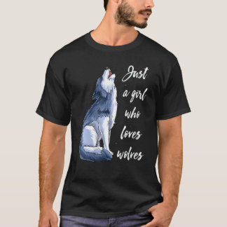 Camiseta Chica que ama a los lobos 4