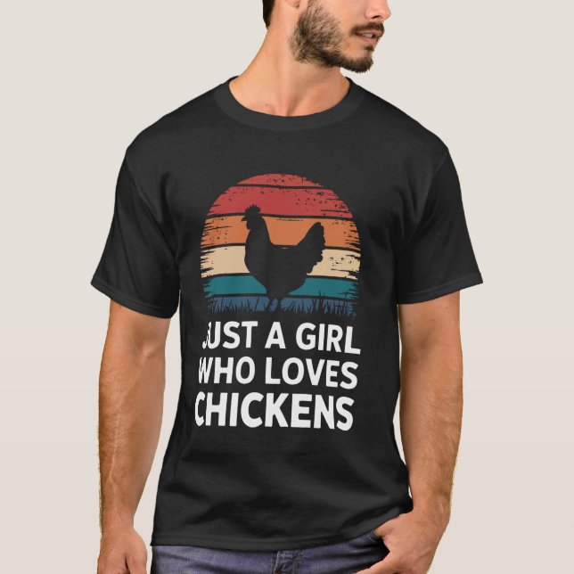 Camiseta Chica Que Ama A Los Pollos (Anverso)
