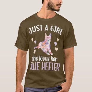 Camiseta Chica que ama a su Blue Heeler Ganado Australiano