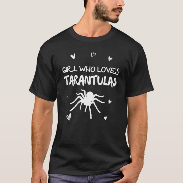 Camiseta Chica que ama a Tarantulas araña mexicana de rodil (Anverso)
