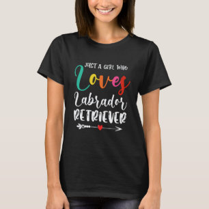 Camiseta Chica Que Ama Al Perro Retriever Labrador Lab Cute