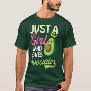 Camiseta Chica que ama el aguacate de diseño aguacate
