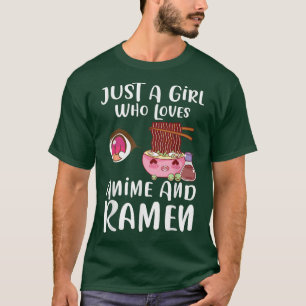 Camiseta Chica que ama el anime y el ramen