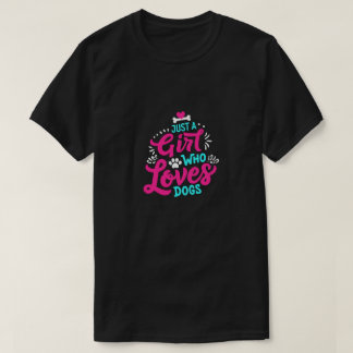 Camiseta Chica que ama el gráfico de perros