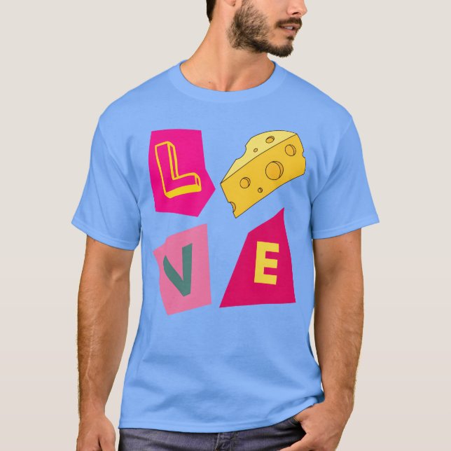 Camiseta Chica que ama el queso (Anverso)