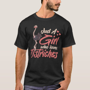 Camiseta Chica que ama las avestruces