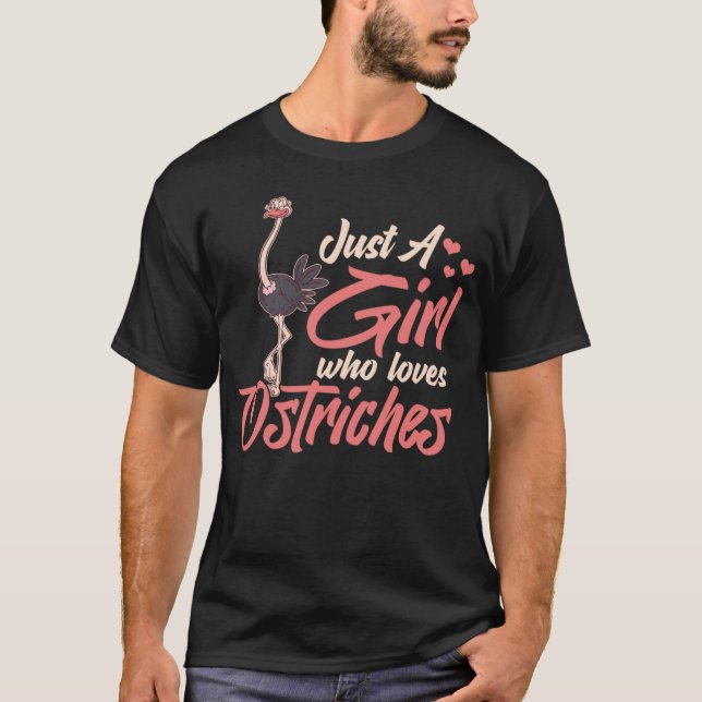 Camiseta Chica que ama las avestruces (Anverso)