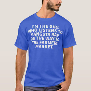 Camiseta Chica Que Escucha Rap Gangsta En El Mar De Los Agr