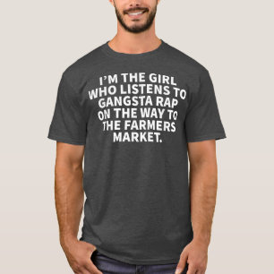 Camiseta Chica Que Escucha Rap Gangsta En El Mar De Los Agr
