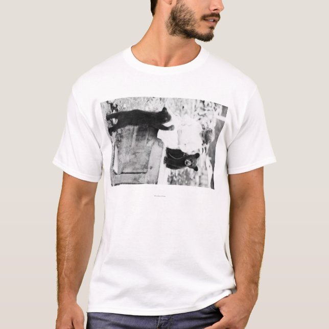 Camiseta Chica que juega con el oso Cub en Seward (Anverso)