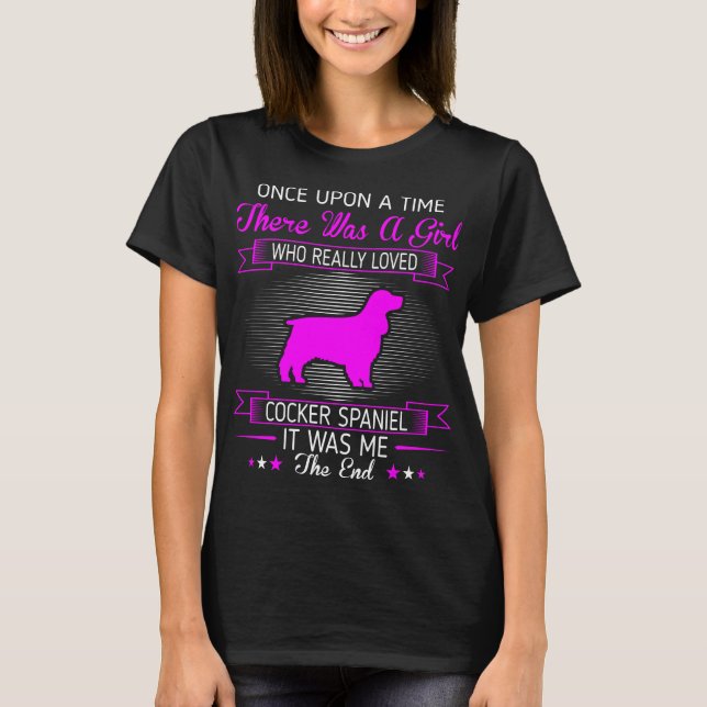 Camiseta Chica querido Cocker Spaniel Pet Lovers Regalo (Anverso)