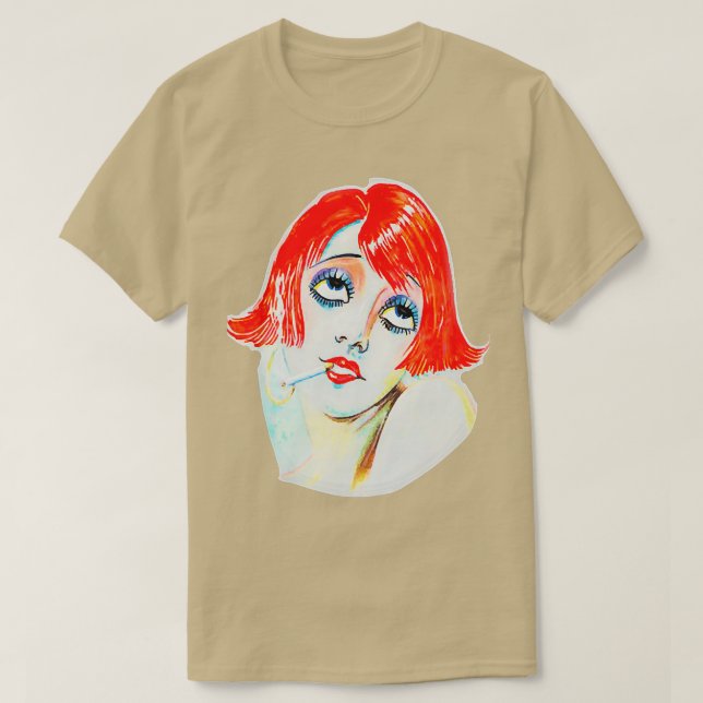 Camiseta Chica Redhead Fumar (Diseño del anverso)