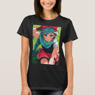 Camiseta Chica Retro Anime Fantasía Aventurera Exploradora