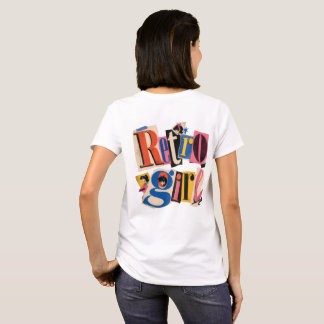 Camiseta Chica retro, Collage Retro “Chica Retro” Tipografí