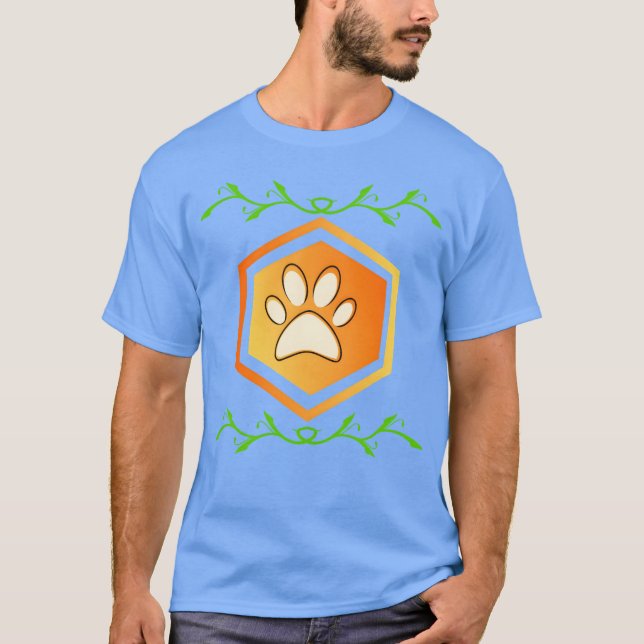 Camiseta Chica retro de la mano del perro (Anverso)