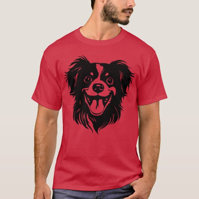Camiseta chica retro de perro súper feliz (Anverso)