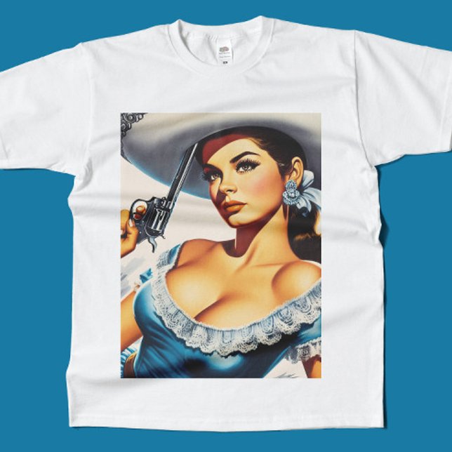 Camiseta Chica Retro del Salvaje Oeste (Subido por el creador)