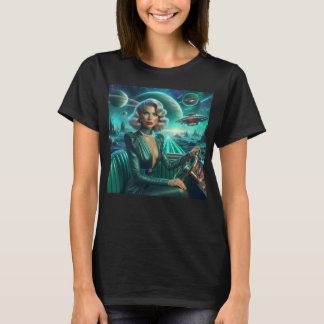 Camiseta Chica Retro Espacial