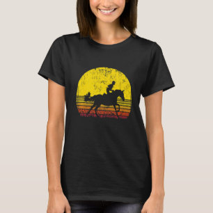 Camiseta Chica Retro Montando Caballos de Caballo de conjun