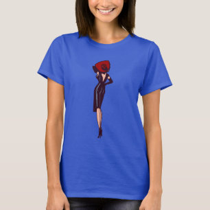 Camiseta Chica Retro Pinup Glamour Antiguo Precioso