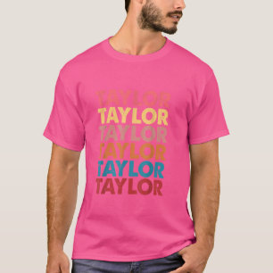 Camiseta Chica Retro Taylor Nombre Personalizado Cumpleaños