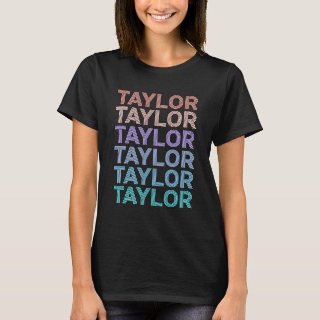 Camiseta Chica Retro TAYLOR Nombre Swift (Anverso)