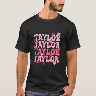 Camiseta Chica Retro TAYLOR Primer nombre Groovy B personal